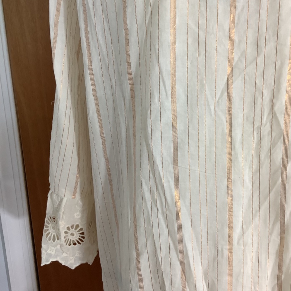 NWT NA00 NATION AK OUTFITS PLUS 2X IVORY BLOUSE TUNIC MINIDRESS GOLDEN STRIPES - Picture 14 of 16